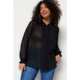 Trendyol Curve Plus Size Shirt - Black - Relaxed fit Cijene