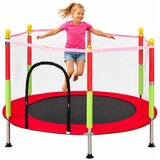  Vrtna trampolina 140 cm sa za&amp;scaron;titnom mrežom-Crvena Slike