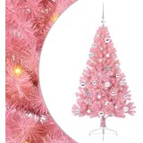 vidaXL Umjetna preddekorirana božićna jelka Roza 150 cm PVC | Shoptok.si