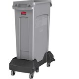 Rubbermaid Zbiralnik surovin/koš za odpadke SLIM JIM®, prostornina 87 l, s prezračevalnimi kanali, siva | Shoptok.si