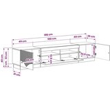 5-dijelni LED TV ormarić Siva Sonoma Konstruirano drvo - Siva Sonoma 100 cm | shoptok.hr