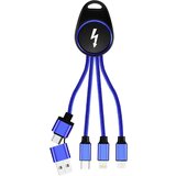 Smrter USB polnilni kabel USB 2.0 Apple Lightning vtič , USB-A vtič, USB-C vtič, USB-mikro-B vtič 0.15 m modra aluminijasti vtič, z OTG funkcijo, poli, (20545002) | Shoptok.si