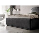 Meise M&amp;ouml;bel Antracitno siva oblazinjena zakonska postelja s prostorom za shranjevanje z letvenim dnom 180x200 cm Soma &amp;ndash; Slike