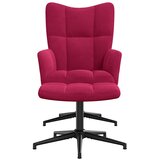 Stolica za opuštanje s osloncem za noge boja vina baršunasta | shoptok.hr