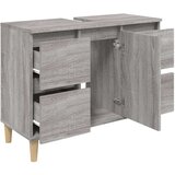 vidaXL Omarica za umivalnik siva sonoma 80x33x60 cm inženirski les | Shoptok.si