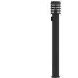  Vanjske podne svjetiljke sa utičnicom 3 kom crne 110 cm čelik | shoptok.hr