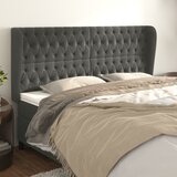  Uzglavlje s ušima tamnosivo 183x23x118/128 cm baršunasto | shoptok.hr