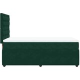 Box spring krevet s madracem tamnozeleni 80 x 200 cm baršunasti | shoptok.hr