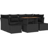  Sjedeća garnitura za vrt 7 kom. Bež poliratan 100 x 55 x 73 cm | shoptok.hr