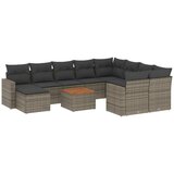  11-dijelni set vrtnih sofa od poliratana s jastucima sivi | shoptok.hr
