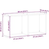vidaXL Stenska omarica 60x16x30 cm črna inženirski les | Shoptok.si