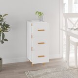  Komoda bijela 34,5 x 34 x 90 cm od konstruiranog drva | shoptok.hr