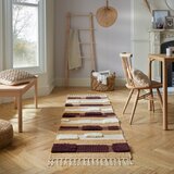Flair Rugs Ročno tkan tekač iz mešanice jute v naravni in vijolični barvi 60x230 cm Medina Blocks – | Shoptok.si