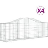  Lučne gabionske košare 4 kom 200x30x60/80 cm pocinčano željezo | shoptok.hr