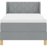  Postelja z vzmetnico z vzmetnico Svetlo siva 100 x 200 cm blago, (5000126109) | Shoptok.si