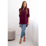 Kesi Włoski Blouse with a longer back plum | Shoptok.si