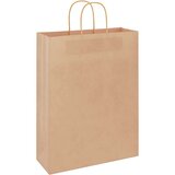  Papirnate vrečke 250 kosov z ročaji rjave barve 32x12x42 cm, (5000160857) | Shoptok.si