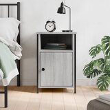 The Living Store Nočna omarica siva sonoma 40x42x60 cm inženirski les - Nočna Omarica, (21433736) | Shoptok.si