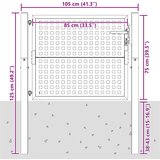  Vrtna vrata antracit 100x75 cm čelik | shoptok.hr