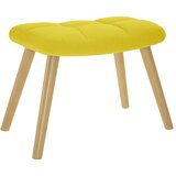  Stolica za opuštanje s tabureom za noge svjetložuta tkanina | shoptok.hr