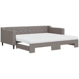  Dnevni krevet na razvlačenje smeđesivi 90 x 200 cm od tkanine | shoptok.hr