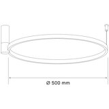  LED plafonsko svetlo NOEMI LED/20W/230V 4000K Ø 50 cm mat hrom | Eponuda.com