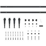 vidaXL Komplet za drsna vrata omare 122 cm ogljikovo jeklo | Shoptok.si