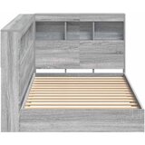  Krevet s policama s uzglavljem Sivi hrast sonoma 100 x 200 cm | shoptok.hr