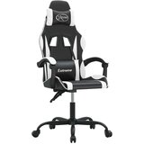 vidaXL Okretna igraća stolica od umjetne kože crno-bijela | shoptok.hr