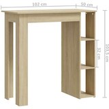 vidaXL Barska miza s polico sonoma hrast 102x50x103,5 cm iverna pl. | Shoptok.si