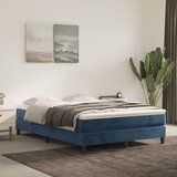 vidaXL Box spring posteljni okvir temno moder 140x200 cm žamet Cene