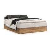 Maison de Rêve Boxspring postelja s prostorom za shranjevanje 160x200 cm v naravni barvi/svetlo rjava Faro – | Shoptok.si