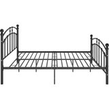  Za krevet crni metalni 140 x 200 cm | shoptok.hr