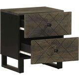  Noćni ormarići 2 kom crni 40x33x46 cm od masivnog drva manga | shoptok.hr