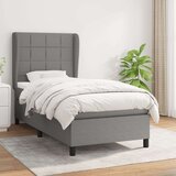 Box spring postelja z vzmetnico temno siva 80x200 cm blago, (20790179) Cene
