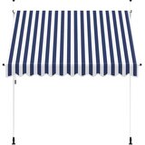 Tenda na ručno uvlačenje 250 cm plavo-bijela prugasta | shoptok.hr