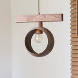  Duolla - Visilica na sajli IRONLINE 1xE27/15W/230V borovina/hrast/bež | Eponuda.com