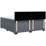  Krevet s oprugama i madracem tamnosivi 200x200 cm baršunasti | shoptok.hr