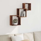 vidaXL Stenske police v obliki kocke starinski les 68x15x68cm inž. les | Shoptok.si