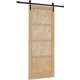 vidaXL Drsna vrata s kompletom opreme 83x202 cm Trdni les iglavcev | Shoptok.si