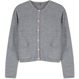 Trendyol Anthracite Jacket Look Buttoned Pocket Detailed Knitwear Cardigan Cene