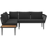 Beldano LOUNGE GARNITURA akacija v celoti masivno ogljikovo jeklo | Shoptok.si