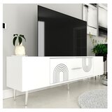 Hanah home tv polica Dekol2 white silver Cene