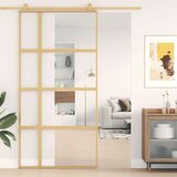  Klizna vrata zlatna 102 5x205 cm prozirno staklo ESG i aluminij Cijene