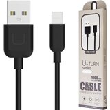 Usams U-TURN KABEL ZA LIGHTNING 1M OVITEK ČRNO ZA IPHONE 2A FAST, (21980397) | Shoptok.si