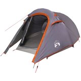  The Living Store Šotor za kampiranje za 3 osebe siv in oranžen vodoodporen - Šotor Za Kampiranje, (21486958) | Shoptok.si