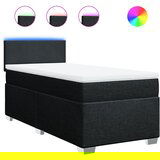  The Living Store Box spring postelja z vzmetnico črna 100x200 cm blago - Box Spring Postelja, (21497088) | Shoptok.si
