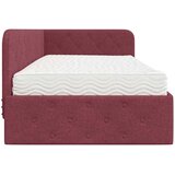  Kutni okvir kreveta Vinska crvena 90 x 190 cm tkanina | shoptok.hr