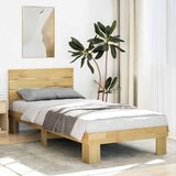 vidaXL Okvir kreveta uzglavljem bez madraca 80x200 cm puno drvo hrast | shoptok.hr