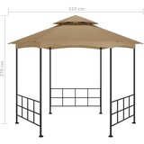  Sjenica s bočnim zidovima 3,1 x 2,7 m smeđe-siva | shoptok.hr